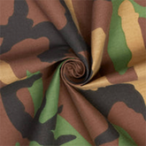 Camo Print Cotton Broadcloth—Moss Green Camo Print—65% Polyester, 35% Cotton—Sold by the Yard—58/60" Inches Wide—Sold by the Yard—Multi-Purpose—Available for Nationwide Shipping